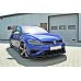 Накладка сплиттер на передний бампер Вар4 на Volkswagen Golf VII R рестайл